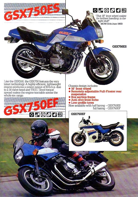 1984 GSX750 ES-EF sales brochure